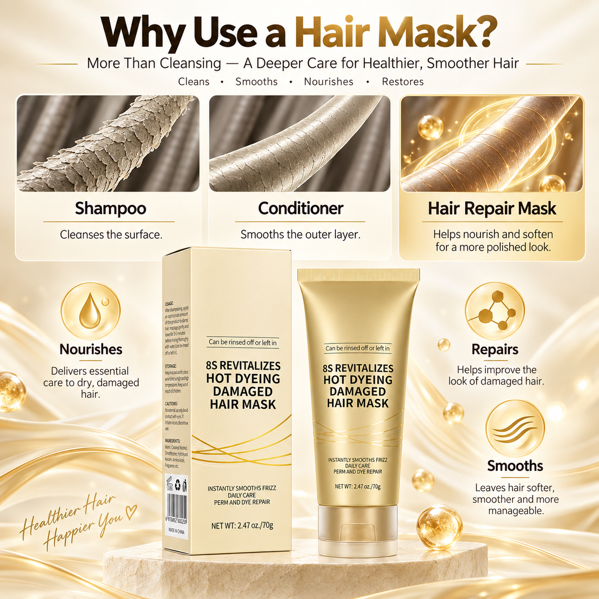 8S Revitalizes Hot Dyeing Damaged Hair Mask