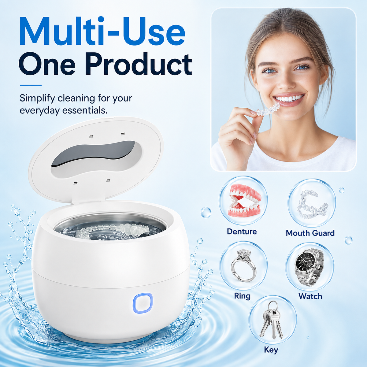 45kHz Ultrasonic Retainer Cleaner