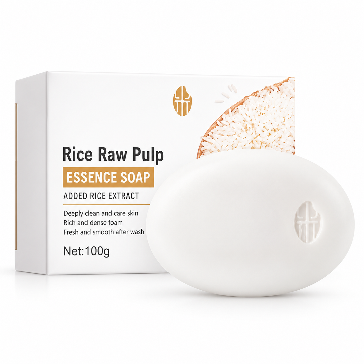 Rice Raw Pulp Essence Soap for Face & Body