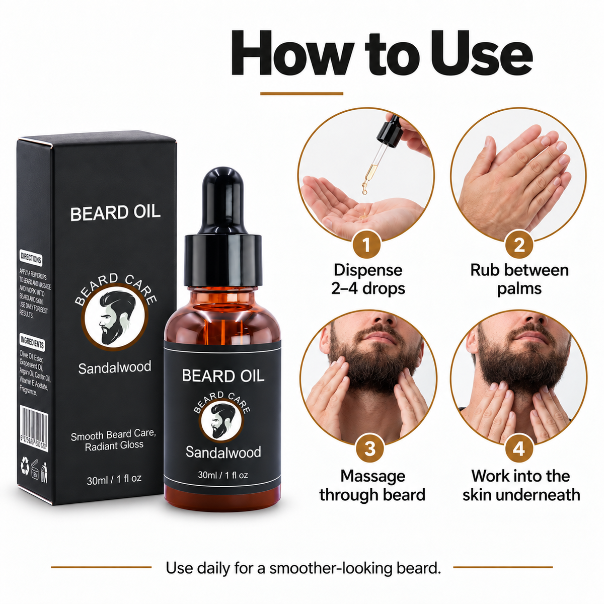 Sandalwood Beard Oil for Men