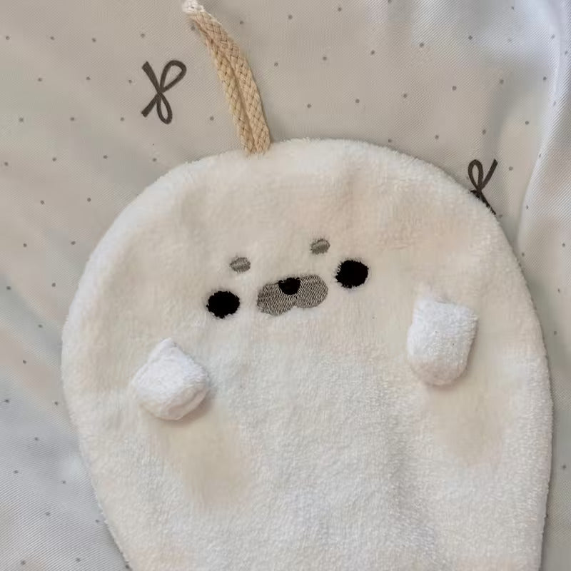 Cute Seal Hanging Hand Towel for Bathroom