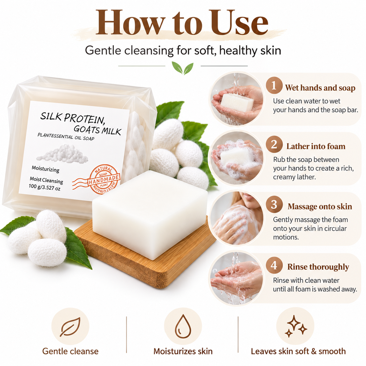 Goat Milk Soap Bar with Silk Protein