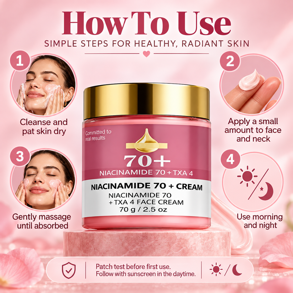 Niacinamide + 4% TXA Cream for Brightening & Dark Spots