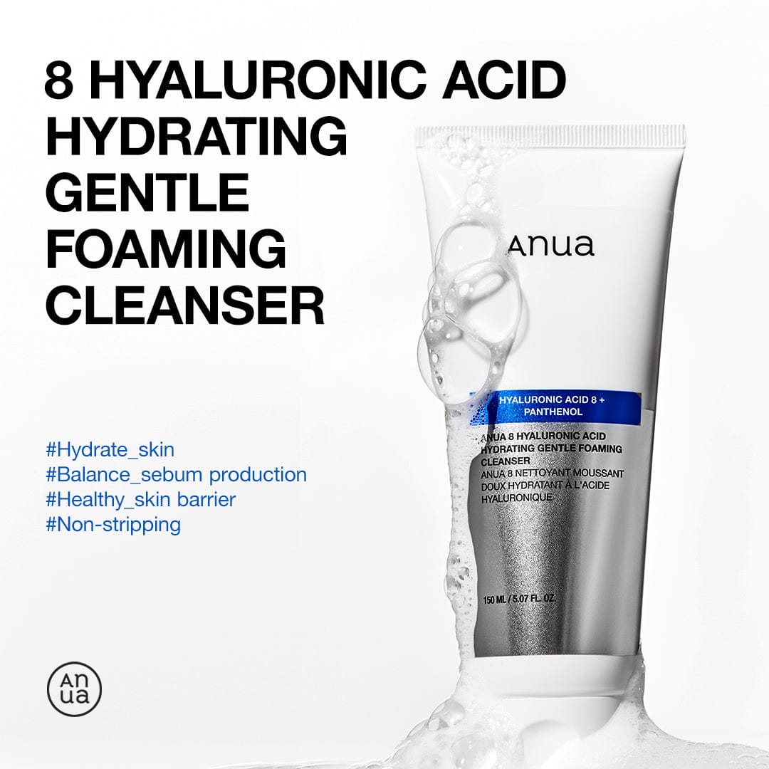 Anua 8 Hyaluronic Acid Hydrating Gentle Foaming Cleanser product overview