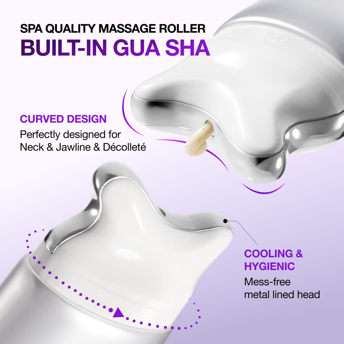 Anua Collagen Retinol Refining Gua Sha Cream: built-in cooling curved massage head