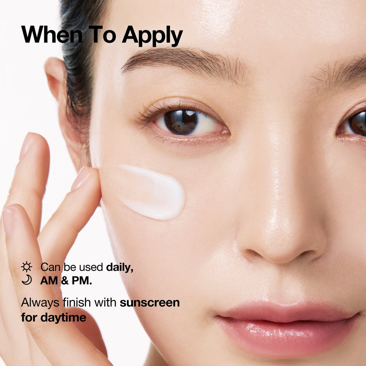 When to apply Anua PDRN cream morning and evening