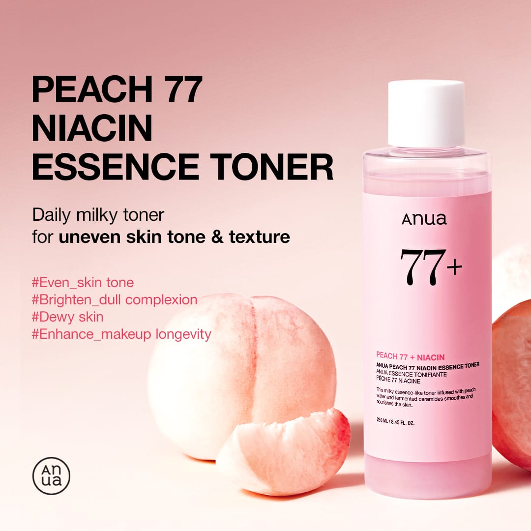 Anua Peach 77 Niacin Essence Toner uneven tone and texture benefits