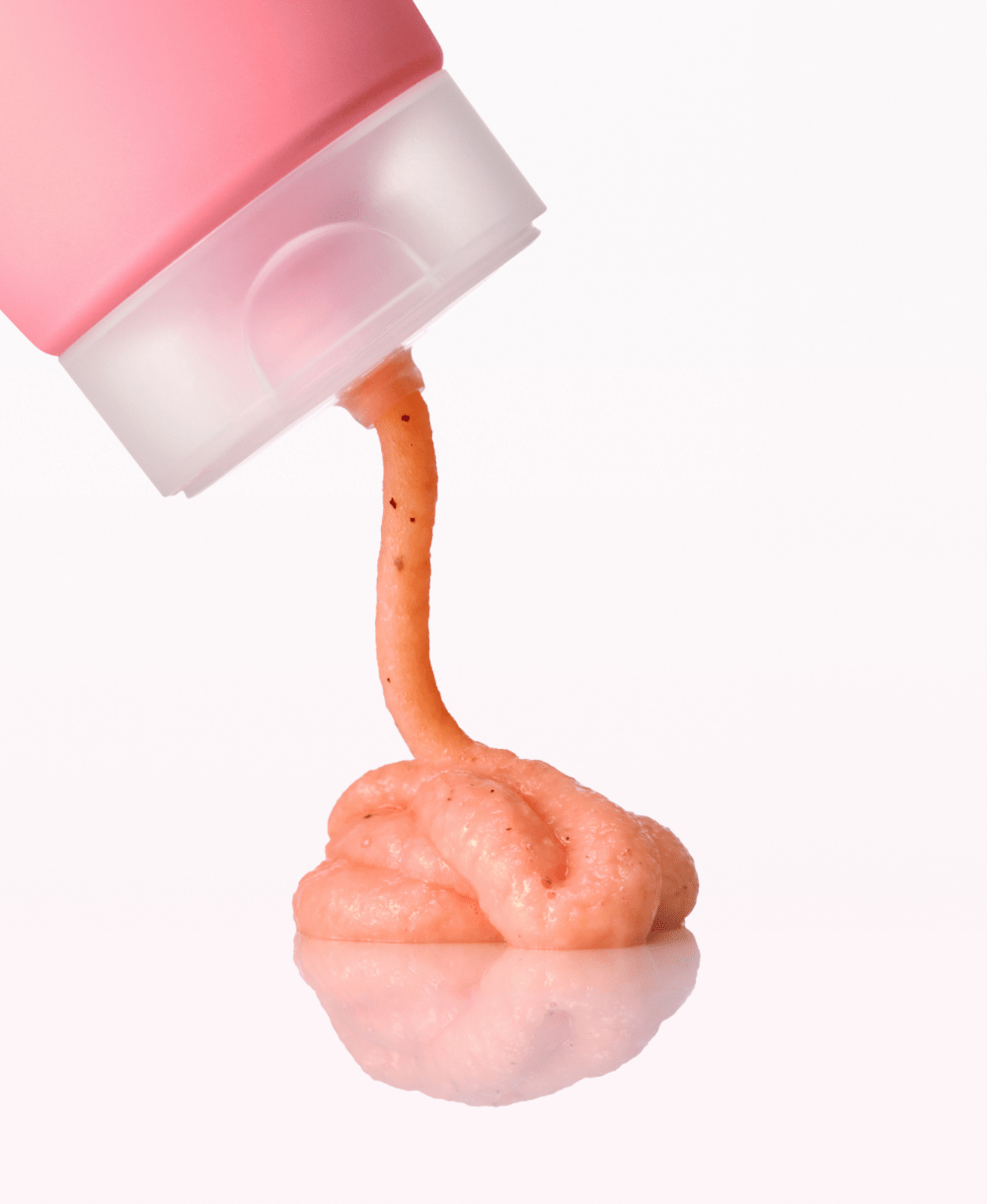 Anua Peach Niacin Spread Cleansing Foam official peach seed scrub texture