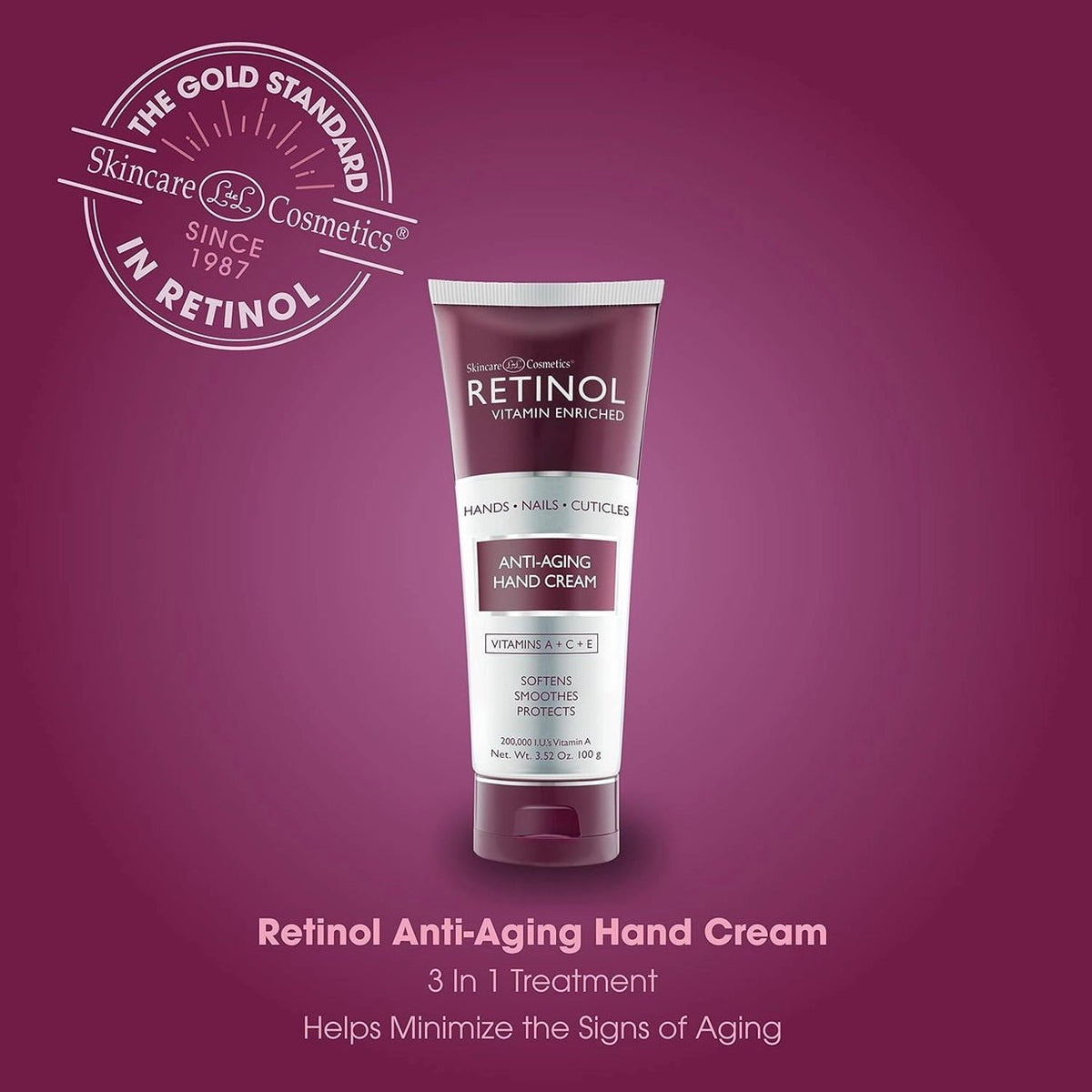 Livaura Retinol Anti-Aging Hand Cream, Original Scent, 3.4 oz