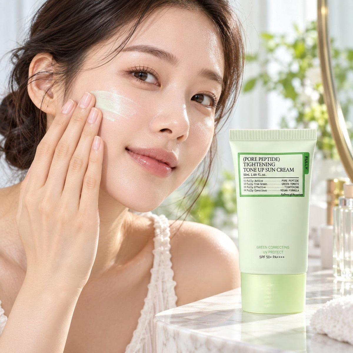 FULLY Tone Up Sunscreen Green 50ml - AHVTE