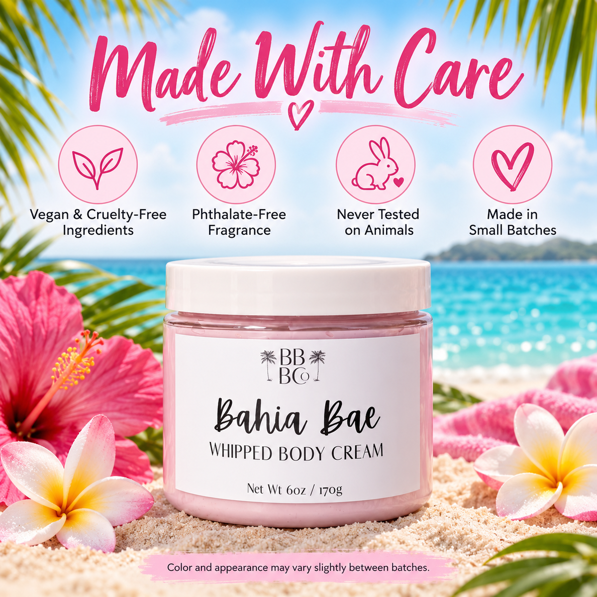 Bahia Bae vegan cruelty-free phthalate-free small batch product standards