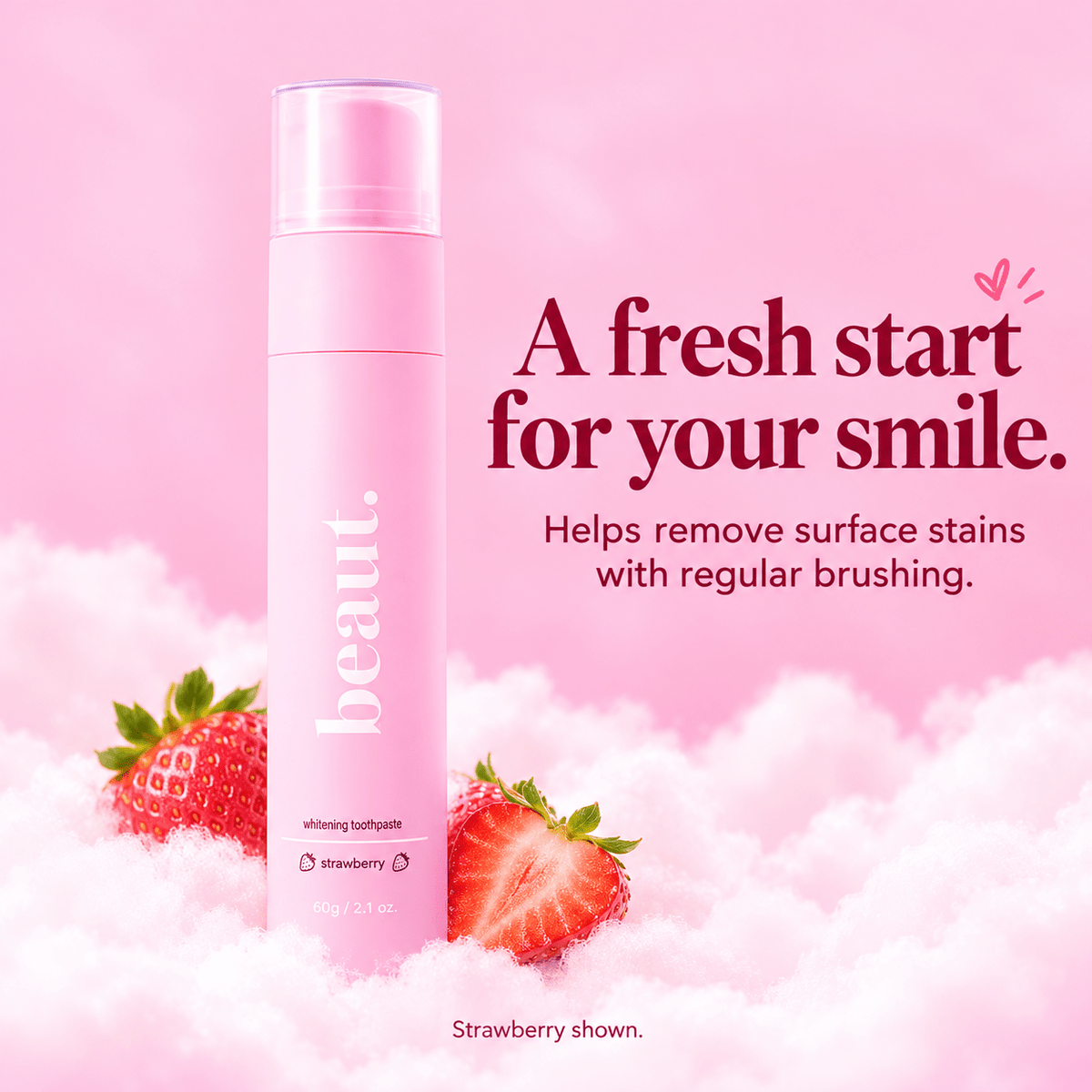 beaut. Whitening Toothpaste: Surface stain benefit with regular brushing