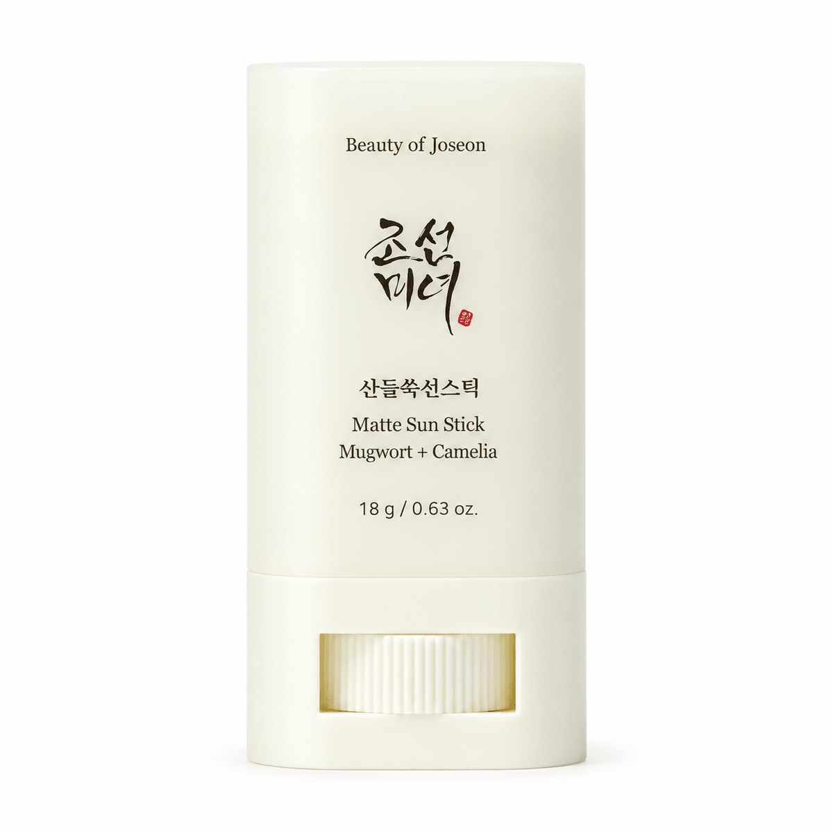 Beauty of Joseon Matte Sun Stick Mugwort + Camellia SPF50+ PA++++ 18g on white background