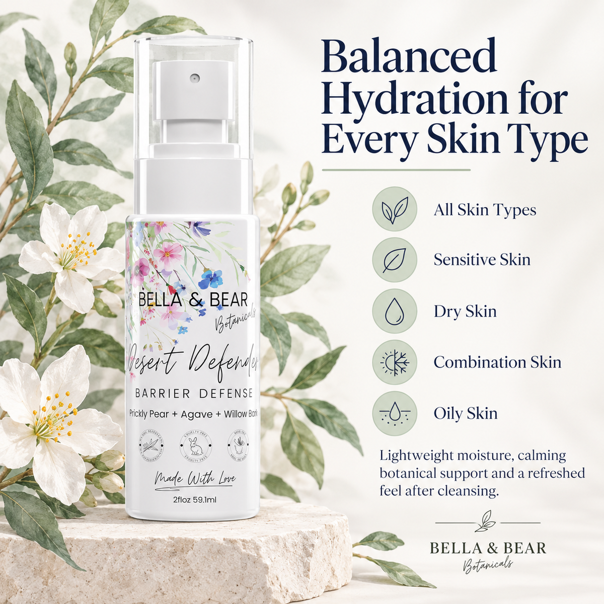 Desert Defender toner for all sensitive dry combination and oily skin types