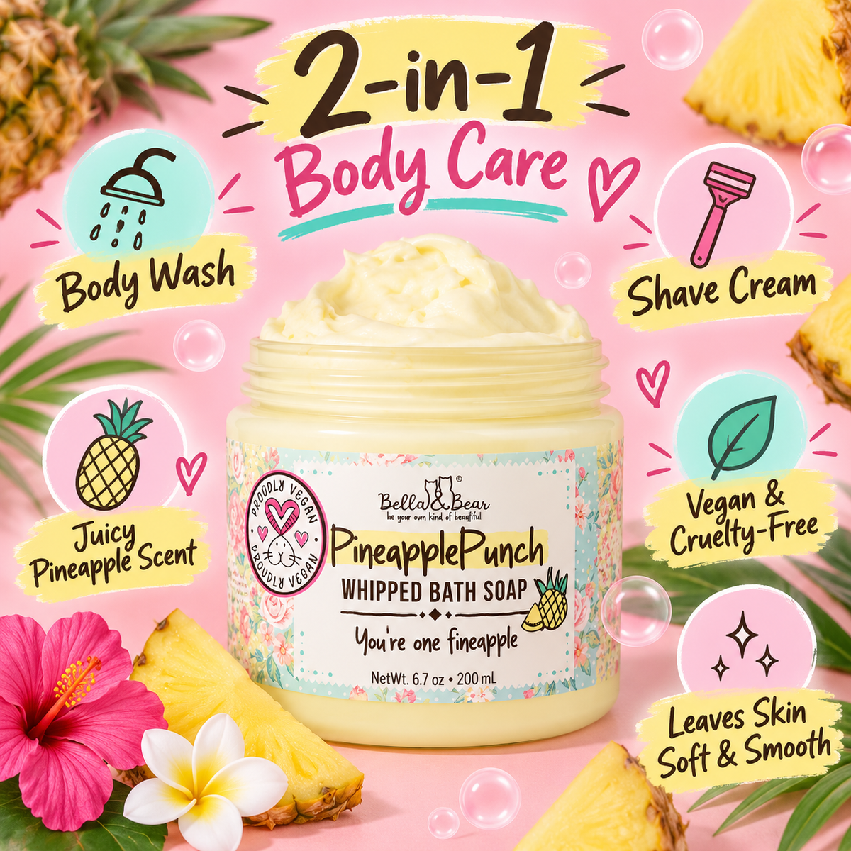 Pineapple Punch 2-in-1 body wash and shave cream