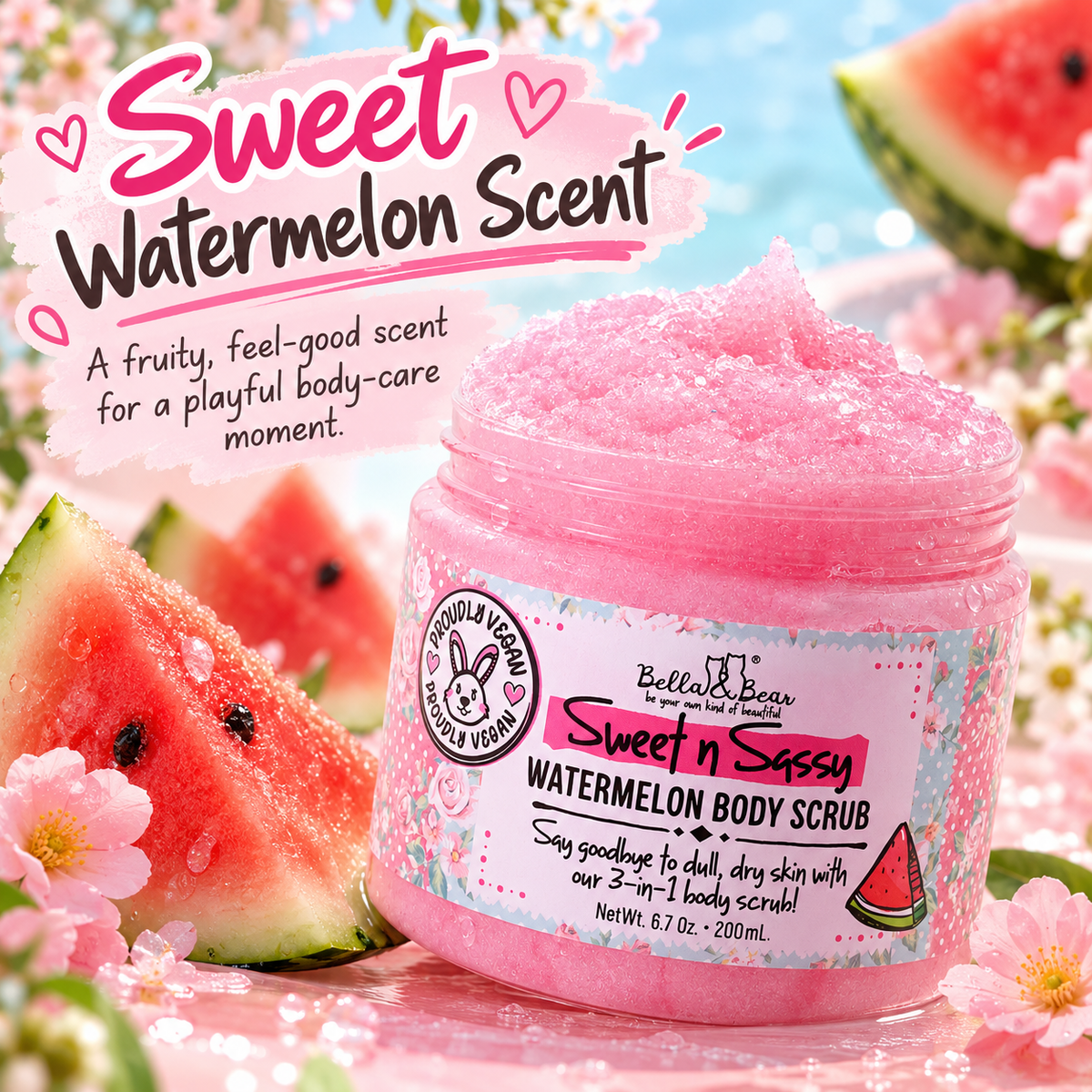 Sweet watermelon scent product infographic