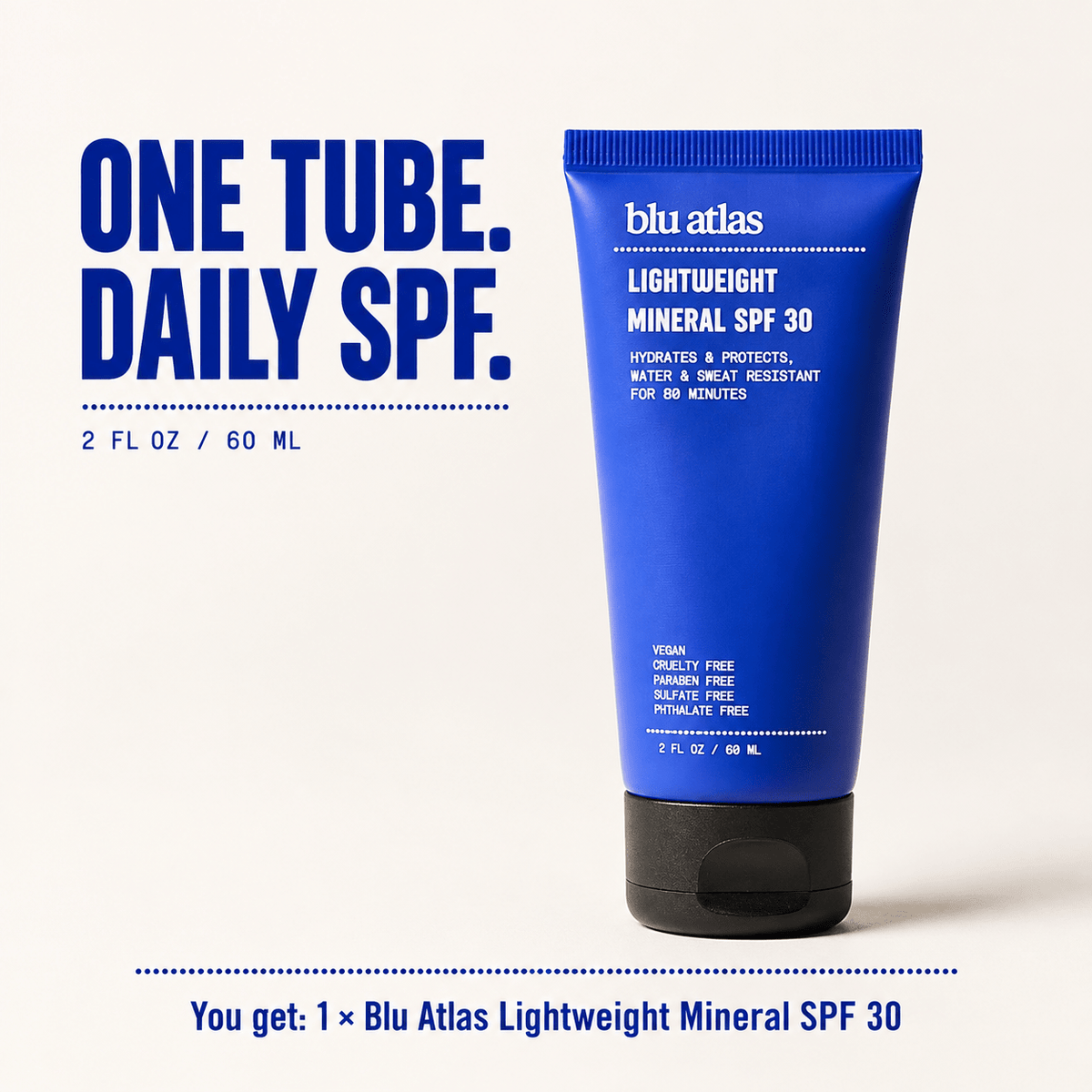 Blu Atlas Lightweight Mineral SPF 30 contents