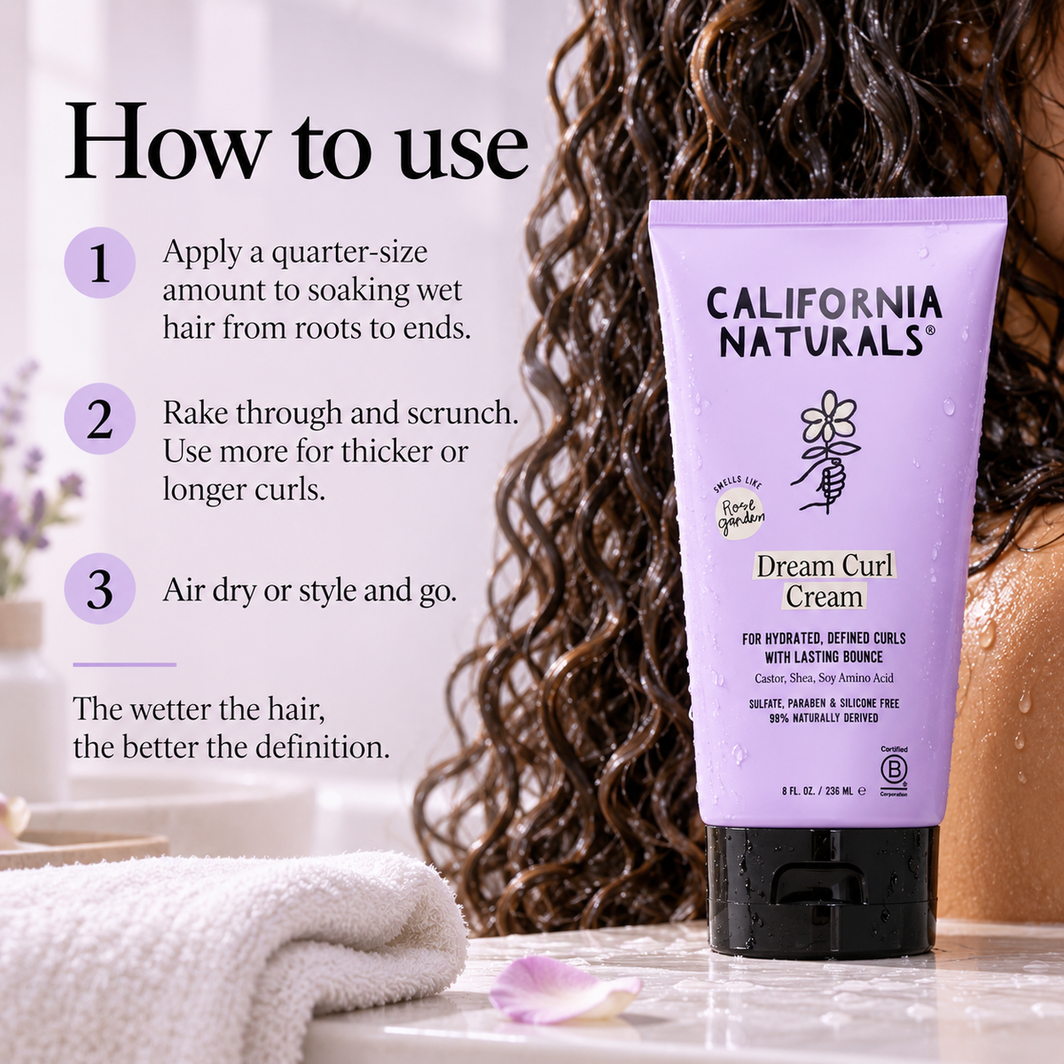 How to use California Naturals Dream Curl Cream