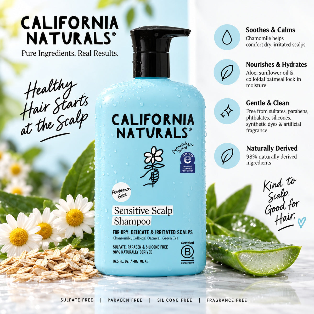 California Naturals Sensitive Scalp Shampoo benefits