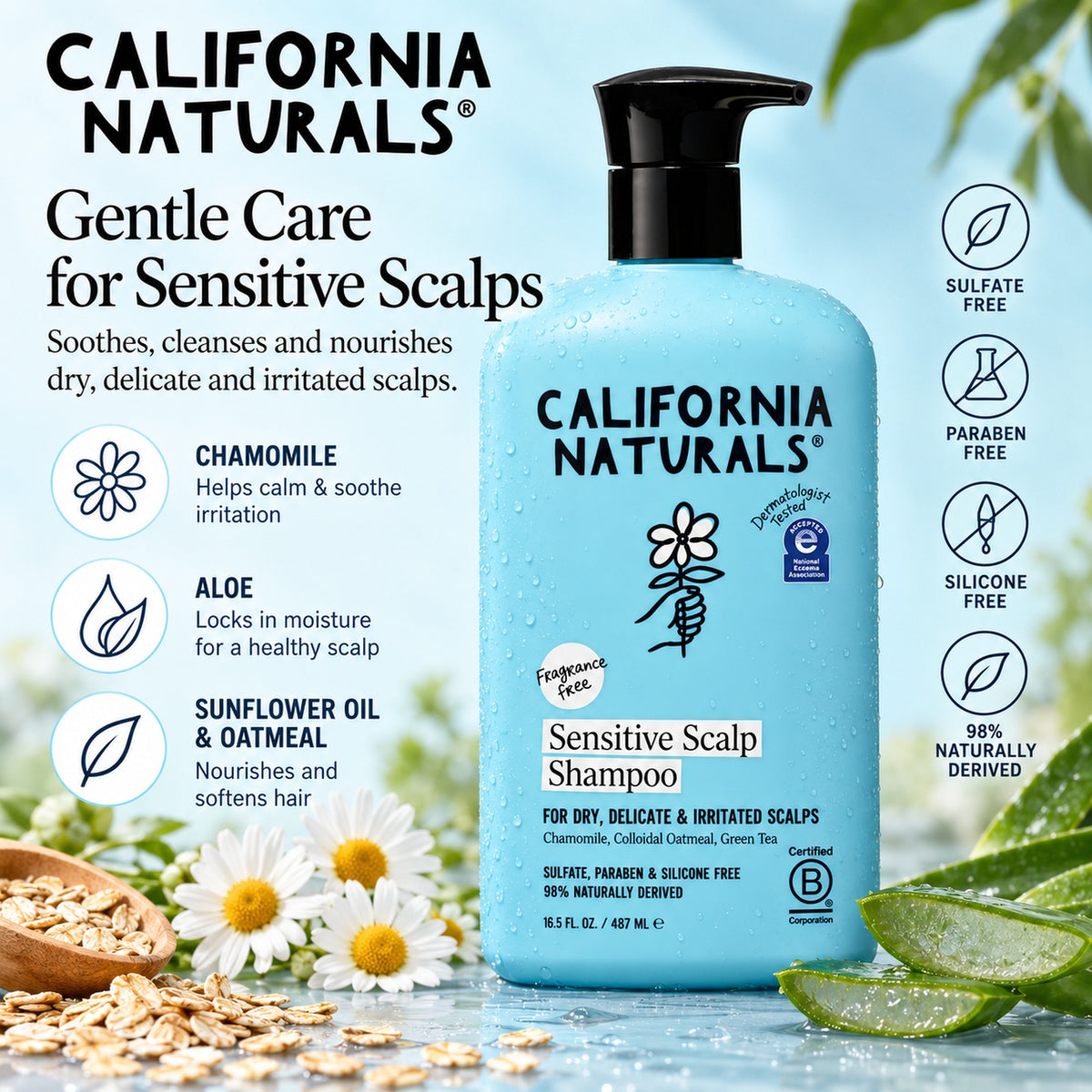 California Naturals Sensitive Scalp Shampoo gentle care