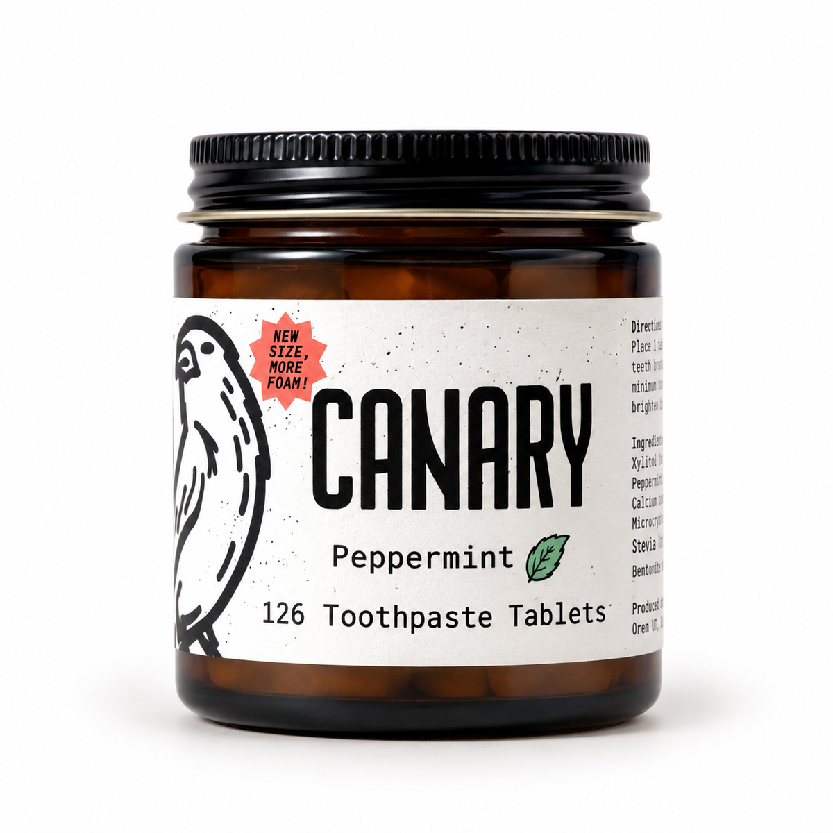 Canary Clean Peppermint Toothpaste Tablets with Nano Hydroxyapatite
