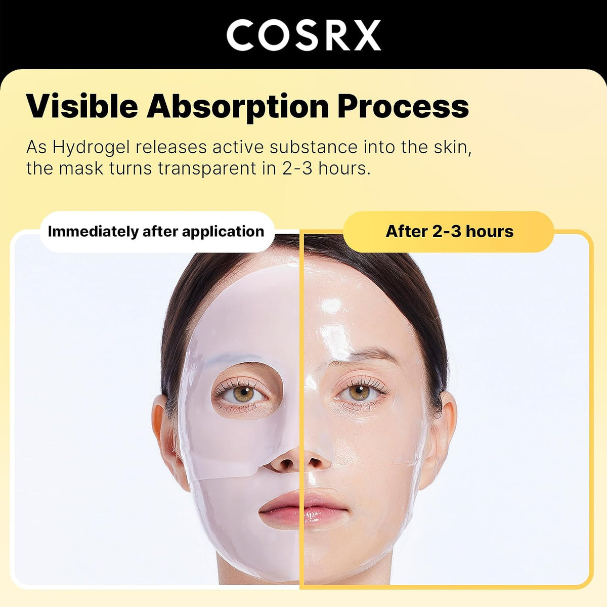 COSRX Advanced Snail Mucin Glass Glow Hydrogel Mask 3 Sheets - English Amazon gallery panel 02