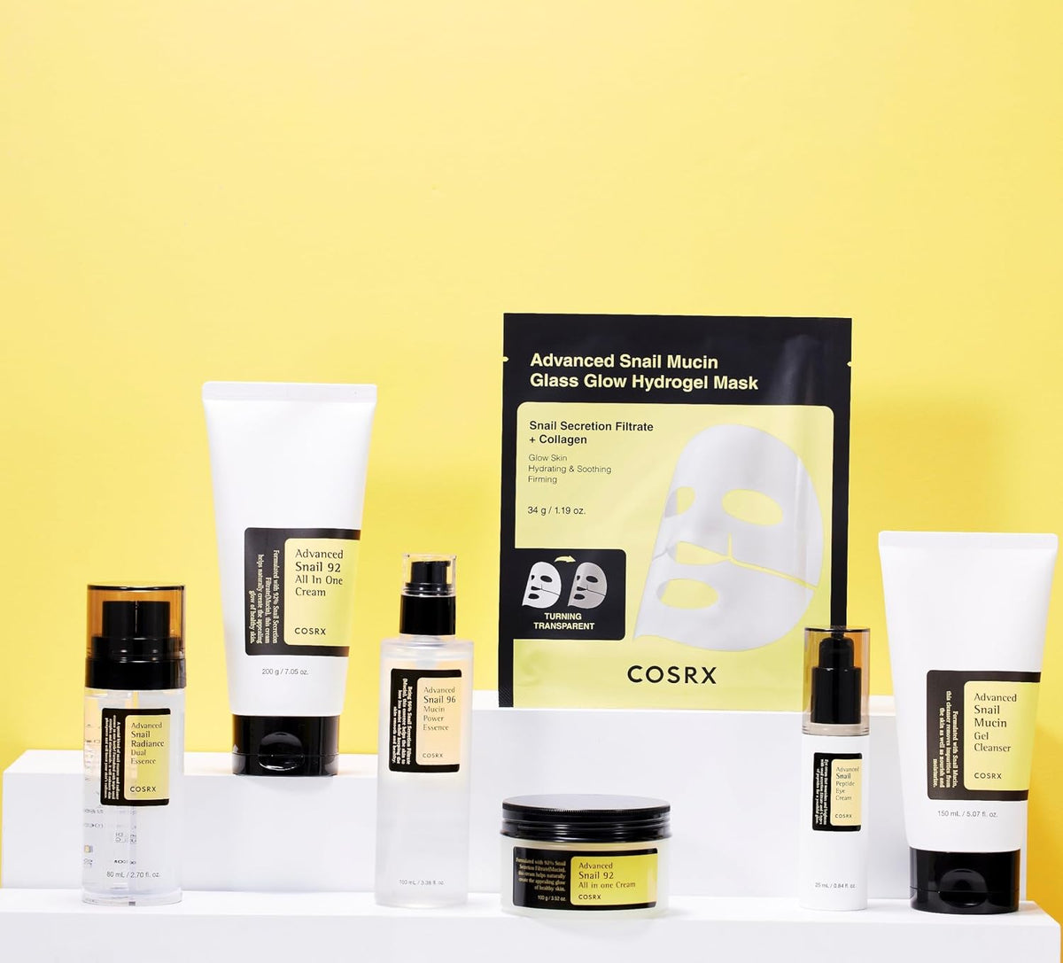 COSRX Advanced Snail Mucin Glass Glow Hydrogel Mask 3 Sheets - English Amazon gallery panel 07