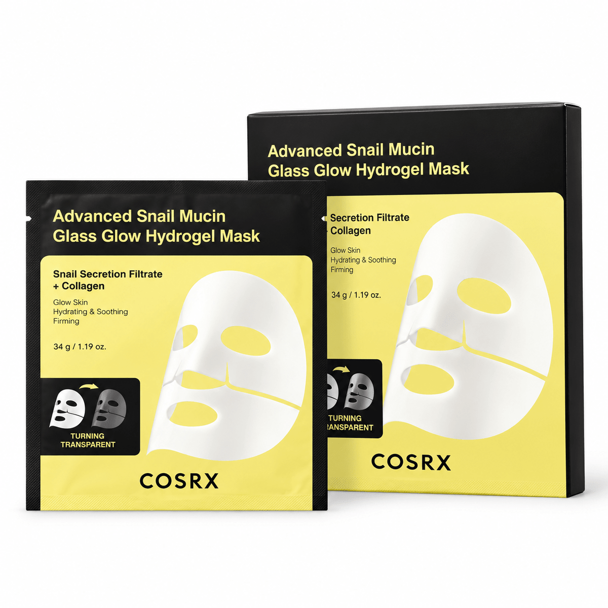 COSRX Advanced Snail Mucin Glass Glow Hydrogel Mask 3 Sheets generated product main