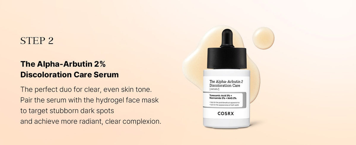 COSRX Alpha-Arbutin Discoloration Care Hydrogel Mask 3 Sheets - English Amazon detail panel 09