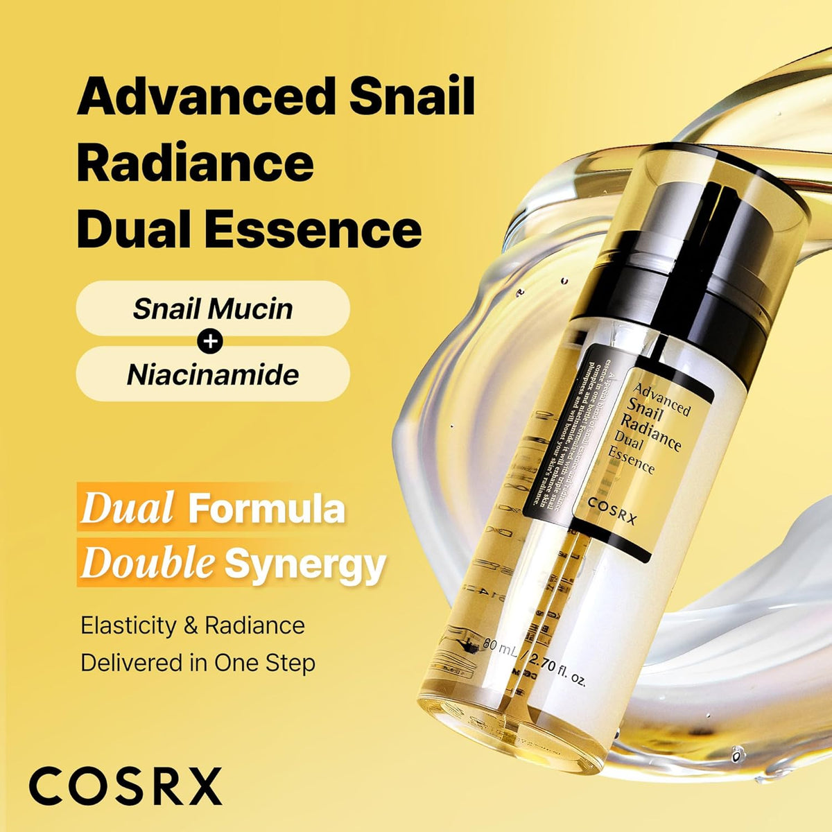 COSRX Advanced Snail Radiance Dual Essence 80mL - English Amazon gallery panel 01
