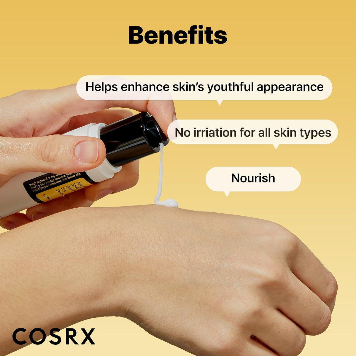 COSRX Advanced Snail Peptide Eye Cream 25mL - Eye cream texture and benefits - English Amazon panel