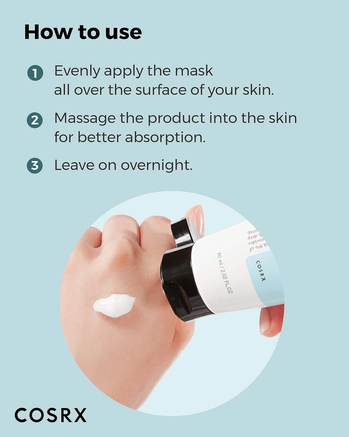 COSRX Ultimate Nourishing Rice Overnight Spa Mask 60mL amazon information panel 6