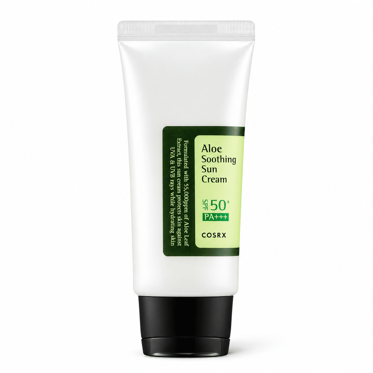 COSRX Aloe Soothing Sun Cream SPF50+ PA+++ 50mL product on white background