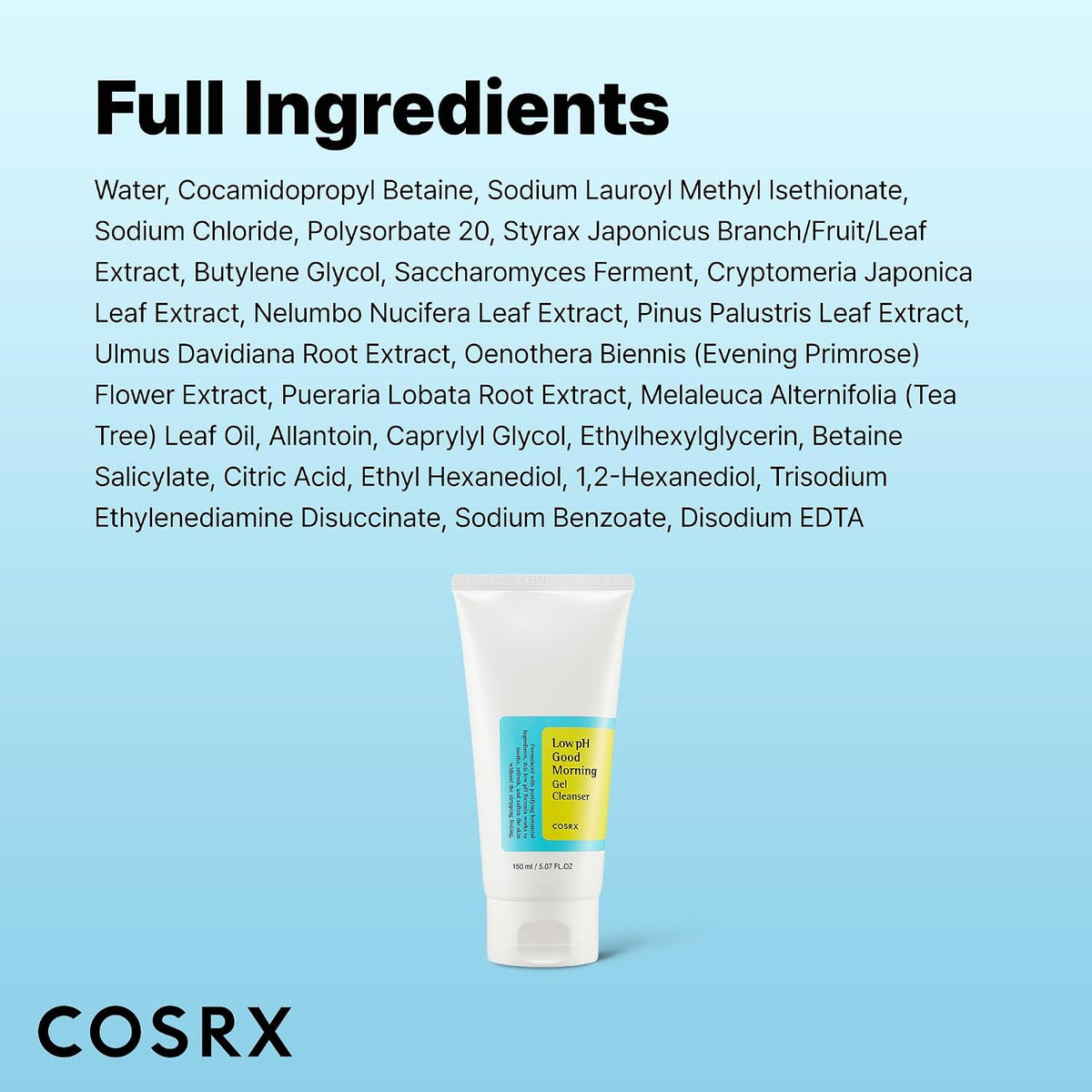 COSRX Low pH Good Morning Gel Cleanser 150mL product information amazon-gallery-8