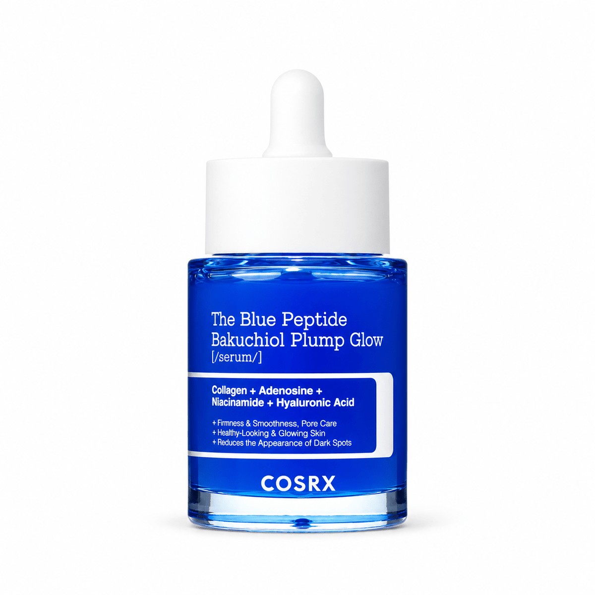 COSRX The Blue Peptide Bakuchiol Plump Glow Serum 50mL product on white background