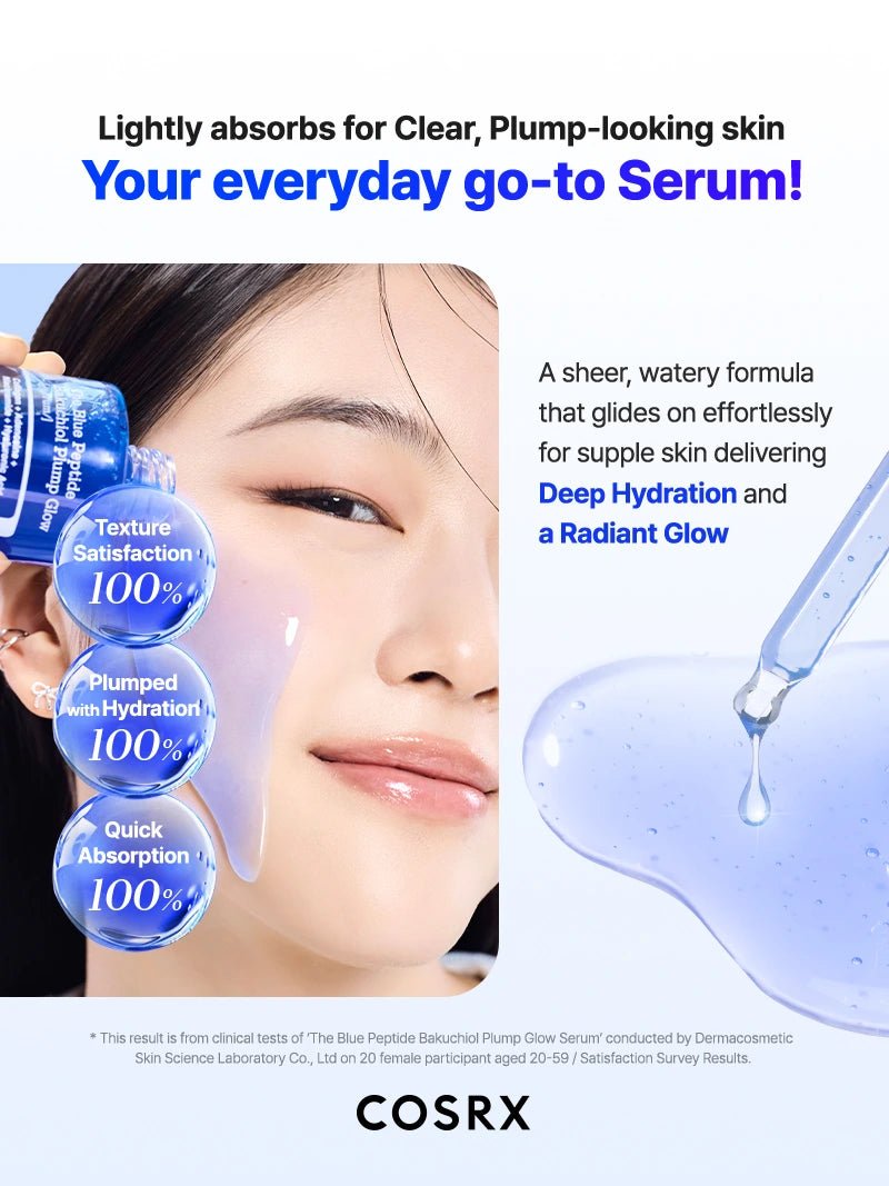 COSRX The Blue Peptide Bakuchiol Plump Glow Serum 50mL English official product information panel 3
