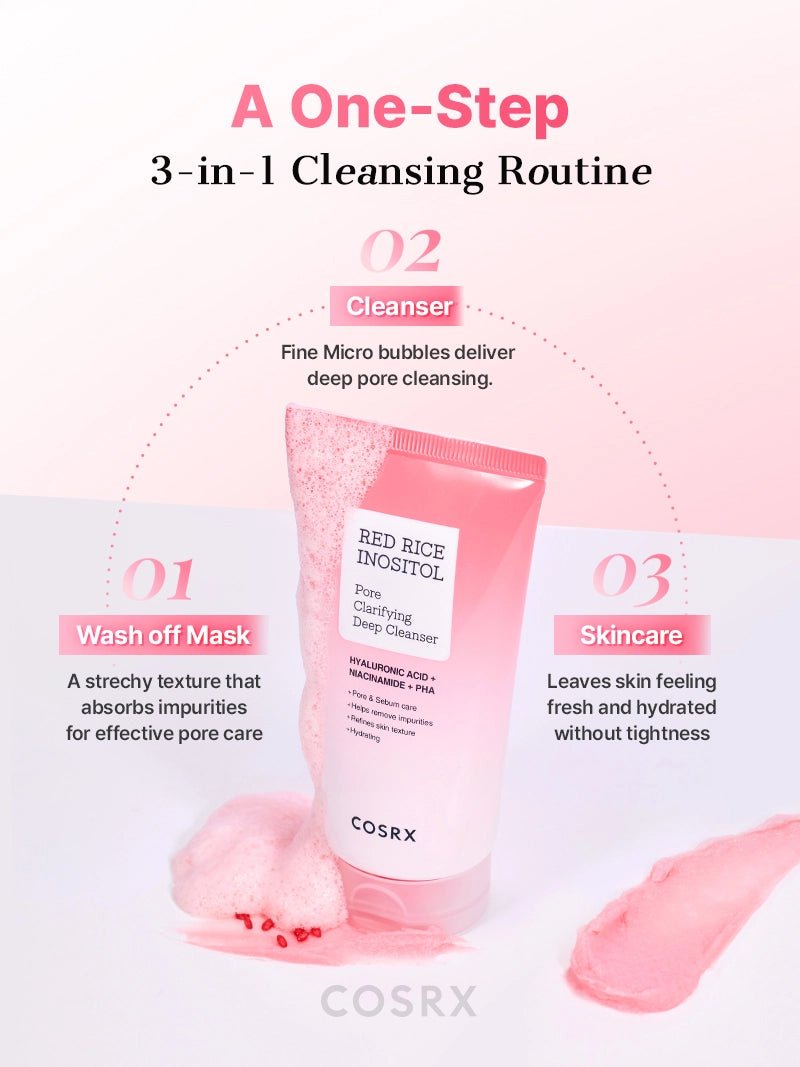 COSRX Red Rice Inositol Pore Clarifying Low pH Deep Cleanser COSRX official gallery-10