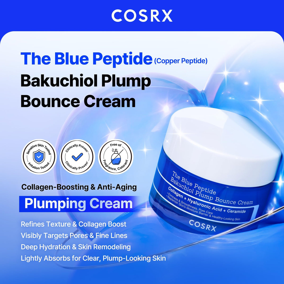 COSRX Blue Peptide Bakuchiol Cream Amazon English exact formula listing amazon-2