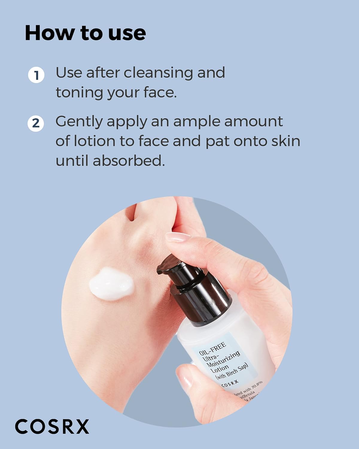 COSRX Oil-Free Ultra-Moisturizing Lotion 100mL amazon how to use