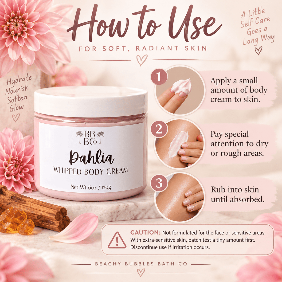 How to use Dahlia Whipped Body Cream