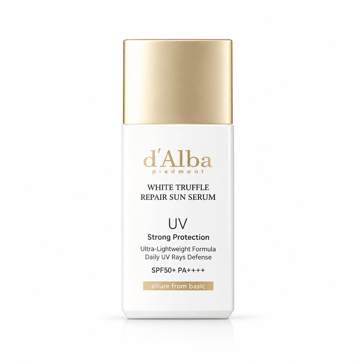 d'Alba White Truffle Repair Sun Serum 35mL on white background