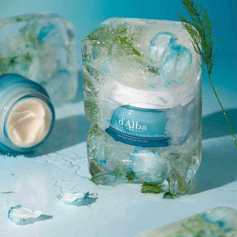 d'Alba Open jar and texture cooling lifestyle