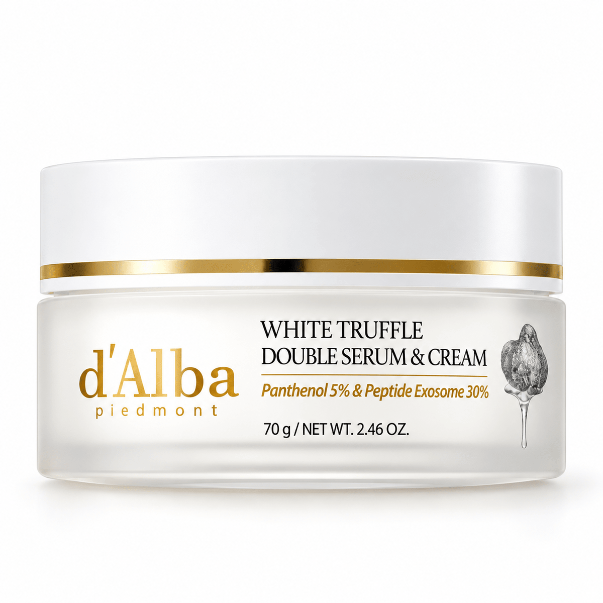 dalba white truffle double serum cream panthenol 5 70g on white