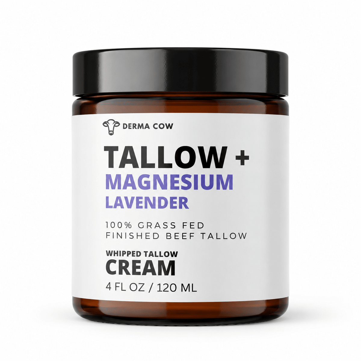 Derma Cow Magnesium Lavender Whipped Tallow Cream 4 oz