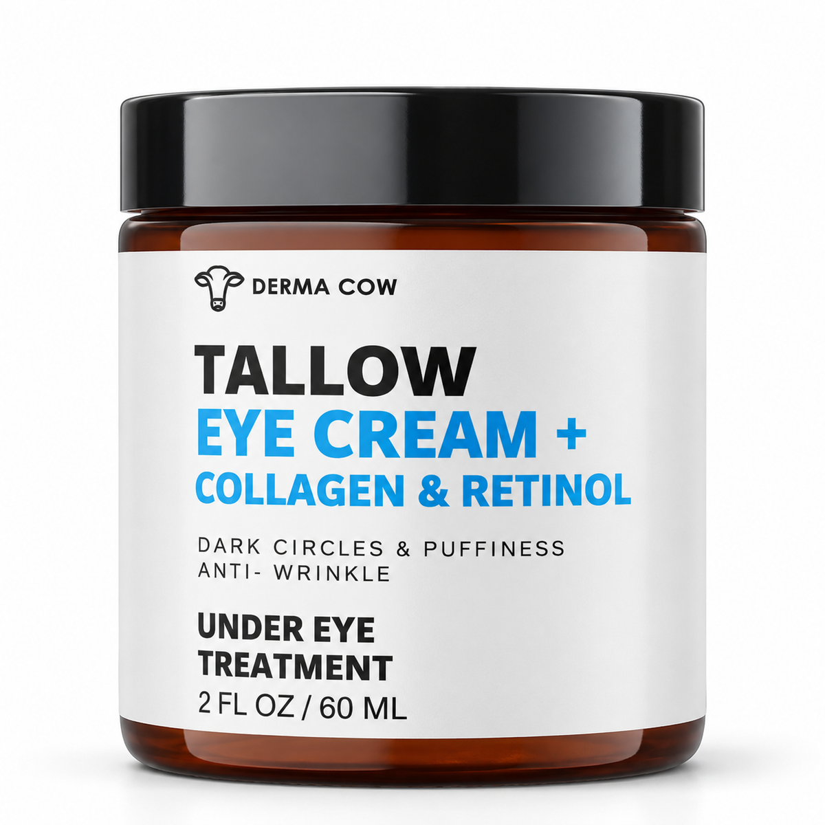 Derma Cow Tallow Eye Cream with Collagen and Retinol 2 fl oz