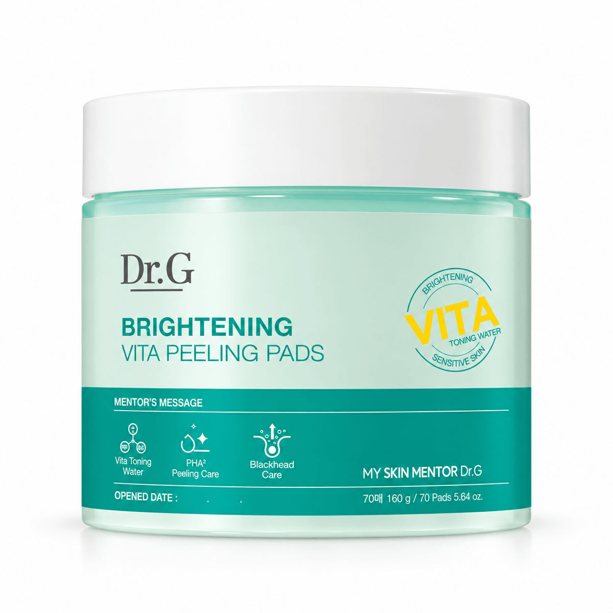 Dr.G Brightening Vita Peeling Pads 70Pads packaging