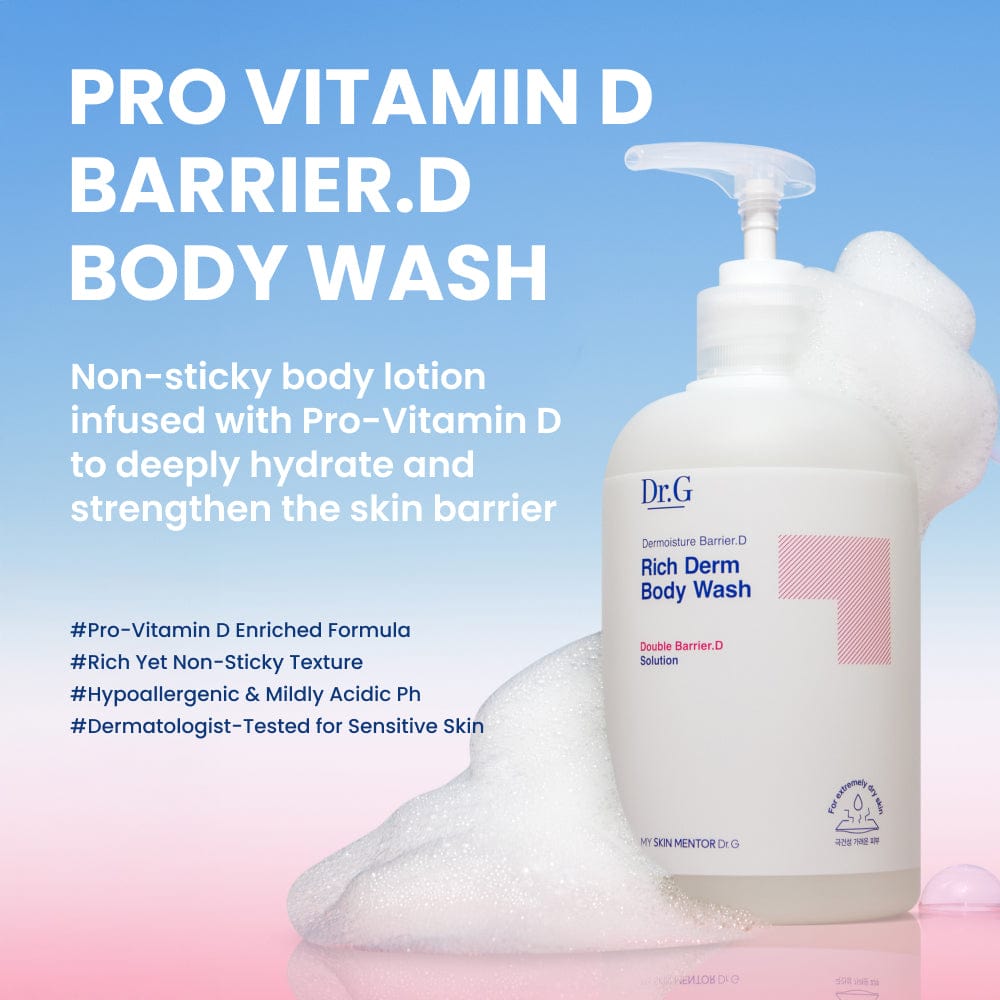 Dr.G Dermoisture Barrier.D Rich Derm Body Wash 400ml β panthenol body cleansing overview