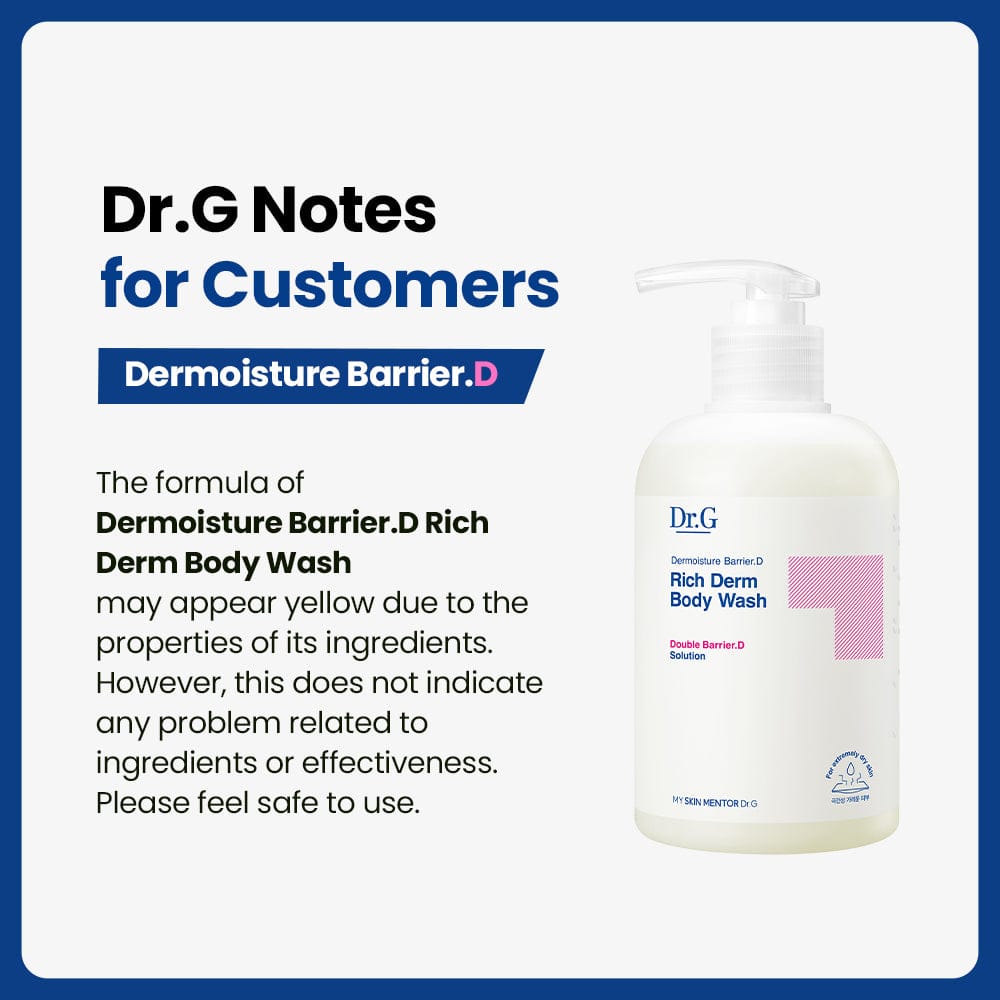 Dr.G Dermoisture Barrier.D Rich Derm Body Wash 400ml β formula color information