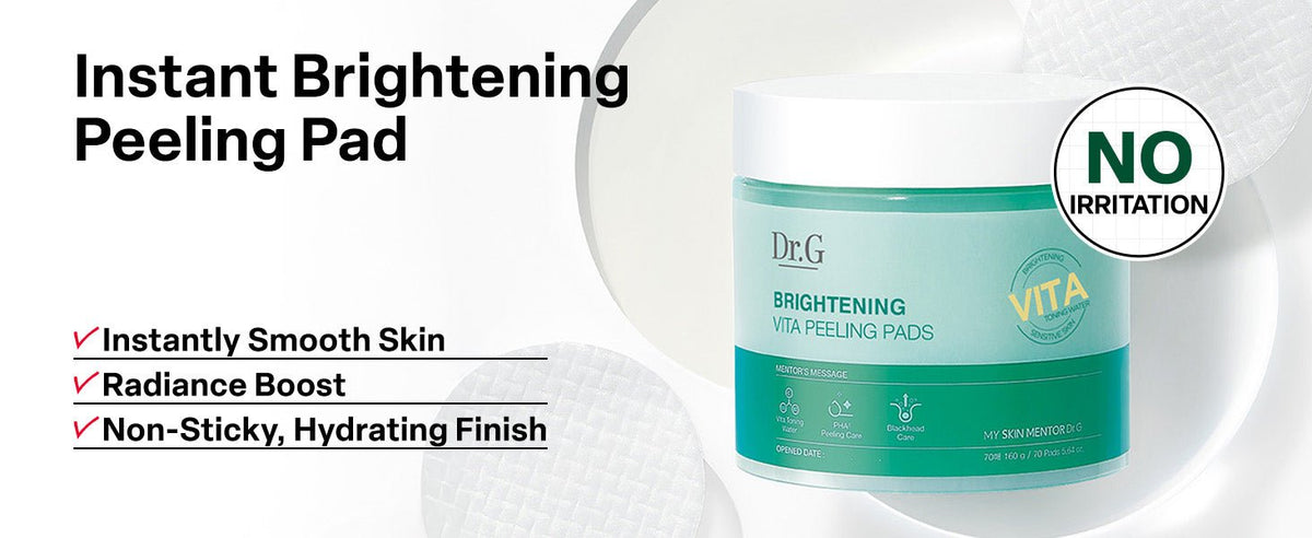 Dr.G Brightening Vita Peeling Pads 70 Pads - brightening overview wide