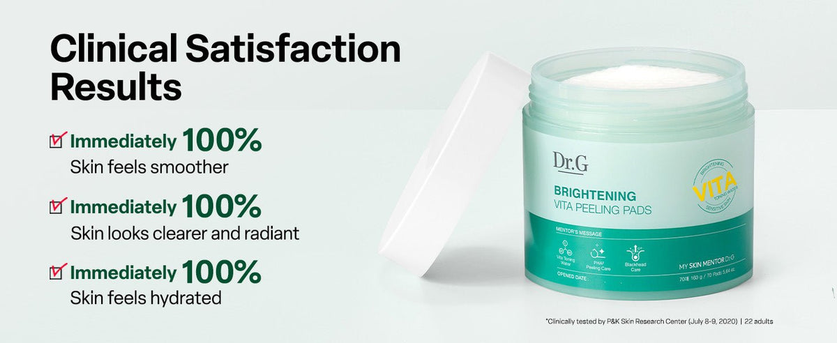 Dr.G Brightening Vita Peeling Pads 70 Pads - clinical satisfaction